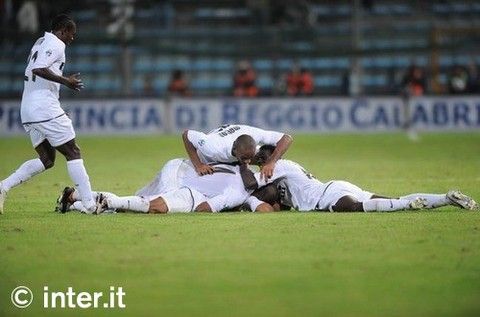Inter - Festa vittoria contro Reggina